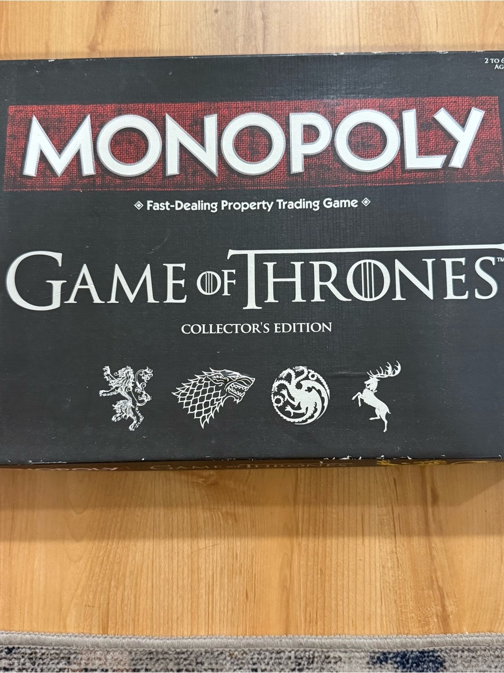 Monopoly Game of Thrones Collector's Edition Board Game - Black